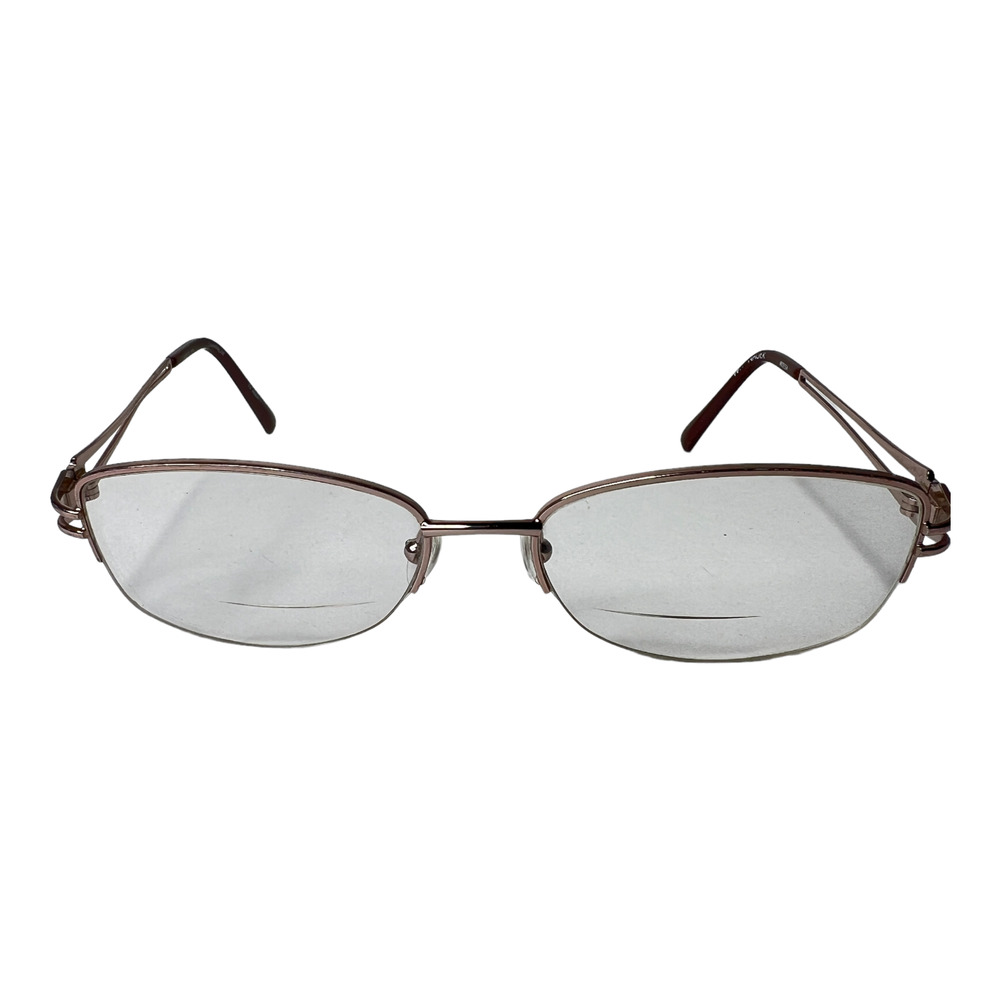 WITTNAUER “IRIDESSA” Eyeglasses Champagne Frame Half Rimless 54-17 135 H3793
